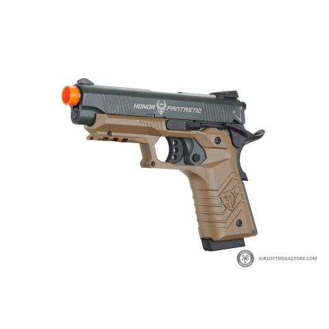 HFC Classic .45 Series Metal Green Gas Blowback Airsoft Pistol (Color: Black & Dark Earth)