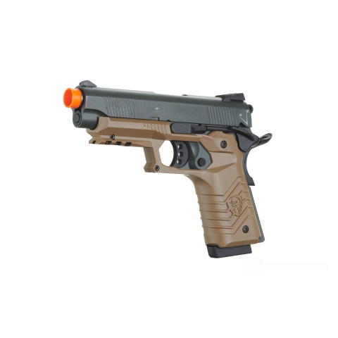HFC Classic .45 Series Metal Green Gas Blowback Airsoft Pistol (Color: Black & Dark Earth)