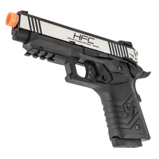 HFC HG-171 Tactical 1911 Gas Blowback Pistol  - SILVER / BLACK