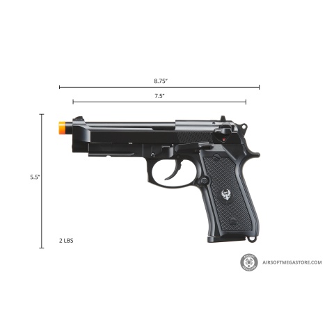 HFC Metal M9 Green Gas Blowback Airsoft Pistol (Color: Black)