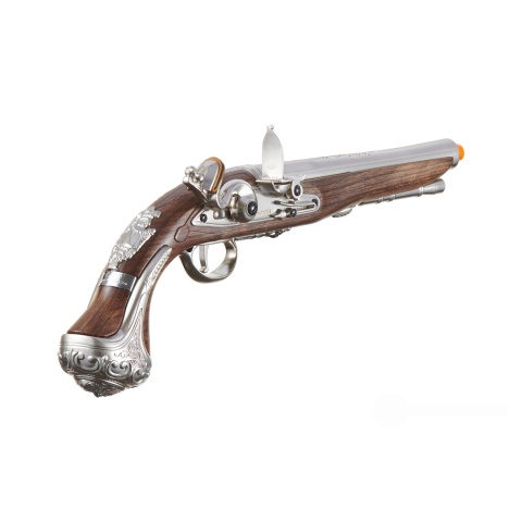 HFC George Washington Flintlock Airsoft Green Gas Powered Pistol (Color: Silver)