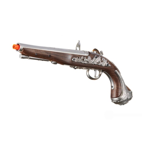 HFC George Washington Flintlock Airsoft Green Gas Powered Pistol (Color: Silver)