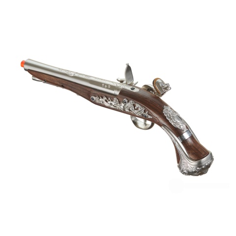 HFC George Washington Flintlock Airsoft Green Gas Powered Pistol (Color: Silver)