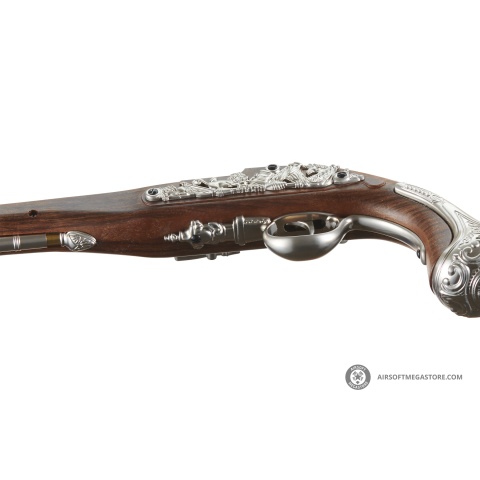 HFC George Washington Flintlock Airsoft Green Gas Powered Pistol (Color: Silver)