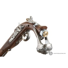 HFC George Washington Flintlock Airsoft Green Gas Powered Pistol (Color: Silver)