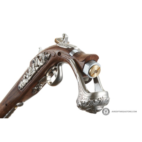 HFC George Washington Flintlock Airsoft Green Gas Powered Pistol (Color: Silver)