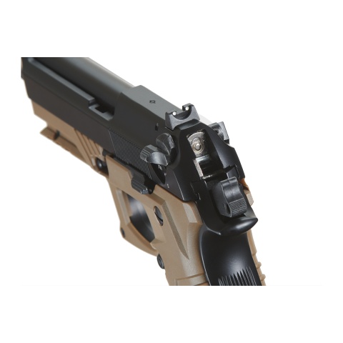 HFC Metal M92 Full-Automatic Green Gas Blowback Airsoft Pistol (Color: Black & Dark Earth)