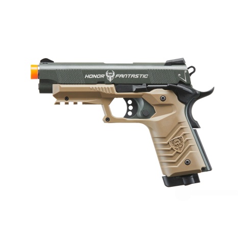 HFC Classic .45 Series Metal Co2 Blowback Airsoft Pistol (Color: Black & Dark Earth)
