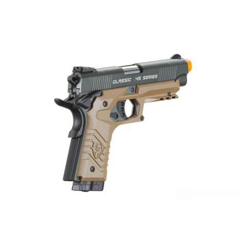 HFC Classic .45 Series Metal Co2 Blowback Airsoft Pistol (Color: Black & Dark Earth)