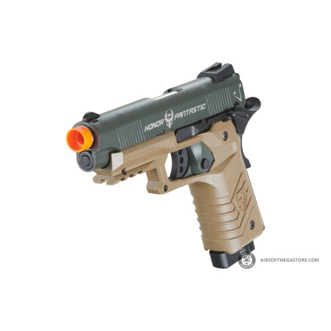 HFC Classic .45 Series Metal Co2 Blowback Airsoft Pistol (Color: Black & Dark Earth)