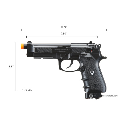 HFC Metal M190 Co2 Gas Blowback Airsoft Pistol with Compensator (Color: Black)