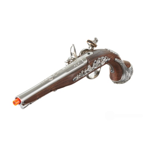 HFC George Washington Flintlock Airsoft Co2 Powered Pistol (Color: Silver)