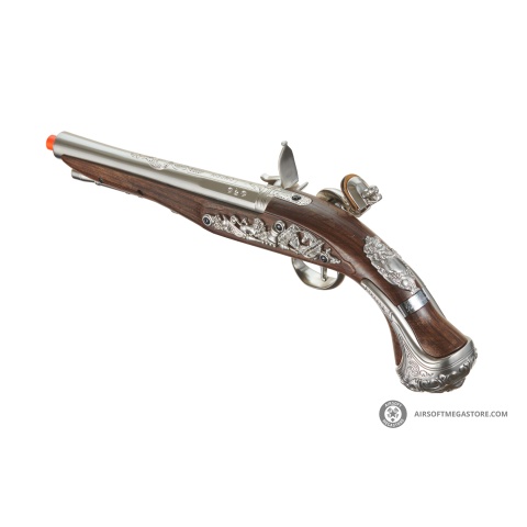 HFC George Washington Flintlock Airsoft Co2 Powered Pistol (Color: Silver)