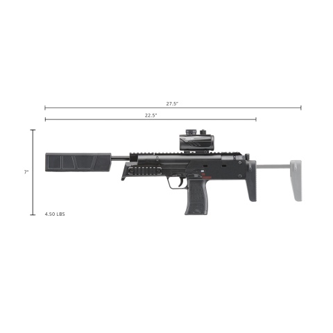 Umarex H&K MP7 Break Barrel .177 Caliber Pellet Gun (Color: Black)