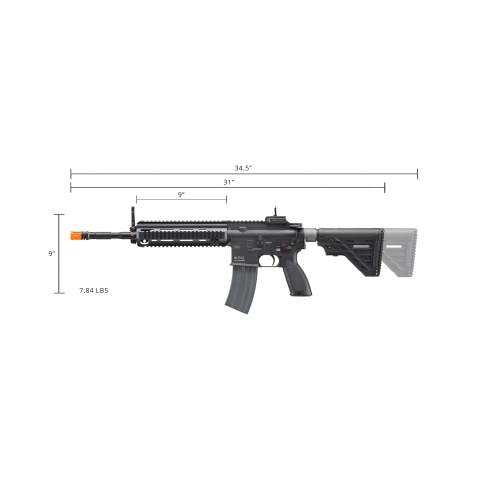 Elite Force H&K 416 A4 Carbine Gas Blowback Airsoft Rifle (Color: Black)