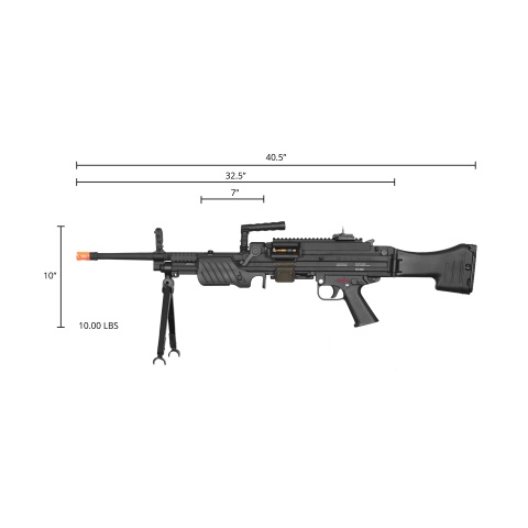 Elite Force H&K Licensed MG4 Airsoft AEG Light Machine Gun (Color: Black)