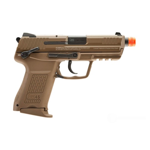 Umarex Heckler & Koch Licensed HK45 Compact Tactical Airsoft GBB Pistol (Color: Flat Dark Earth)