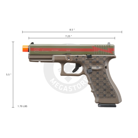 Elite Force Licensed Gen 4 Glock-17 Gas Blowback Airsoft Pistol (Cerakote Color: Luxury)