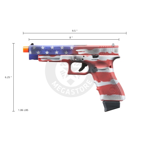 Elite Force Fully Licensed Deluxe Glock 34 Gen 4 CO2 GBB Airsoft Pistol (Cerakote Color: Old Glory)