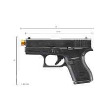 Elite Force Licensed Glock 42 Sub Compact Gas Blowback Airsoft Pistol (Color: Black)