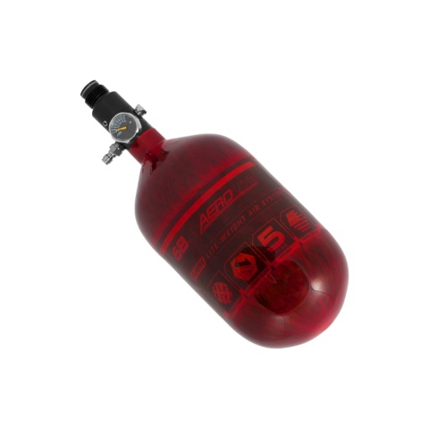 HK Army Aerolite Carbon Fiber Tank 68Ci / 4500 PSI (Color: Red)