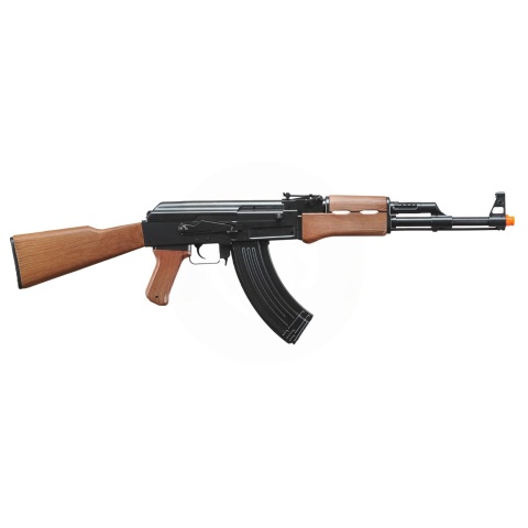 Golden Ball ABS Polymer AK47 AEG Airsoft Rifle - BLACK / FAUX WOOD