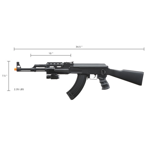 CYMA Airsoft Tactical AK47 AEG Package w/ Accessories  - BLACK