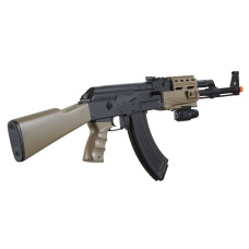 UKARMS IU-AK47T Tactical AK47 AEG Airsoft Rifle with Laser Flashlight P618 Pistol and 700 Round Grenade BBs - (Dark Earth and Black)