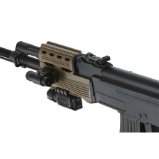 UKARMS IU-AK47T Tactical AK47 AEG Airsoft Rifle with Laser Flashlight P618 Pistol and 700 Round Grenade BBs - (Dark Earth and Black)