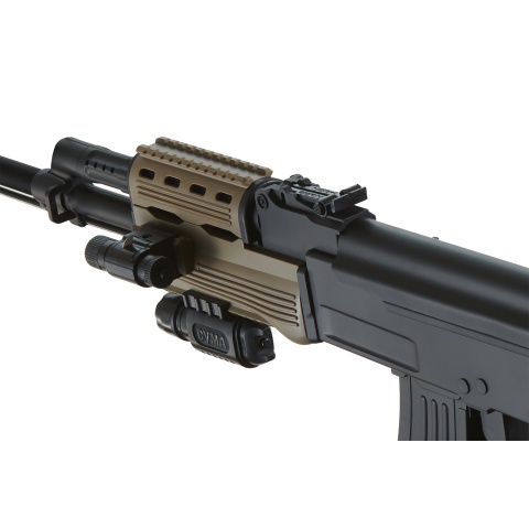 UKARMS IU-AK47T Tactical AK47 AEG Airsoft Rifle with Laser Flashlight P618 Pistol and 700 Round Grenade BBs - (Dark Earth and Black)
