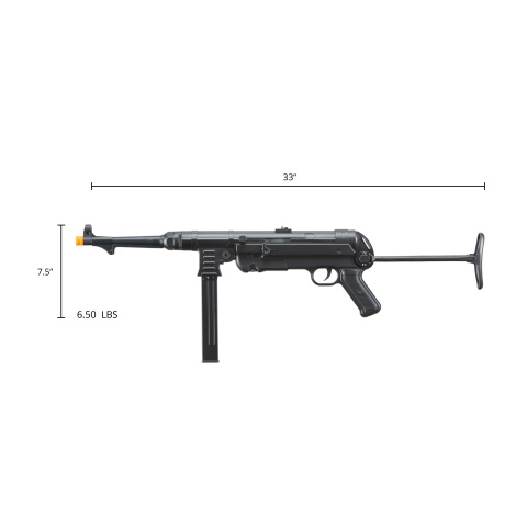 AGM WWII MP40 Maschinenpistole Airsoft AEG - BLACK
