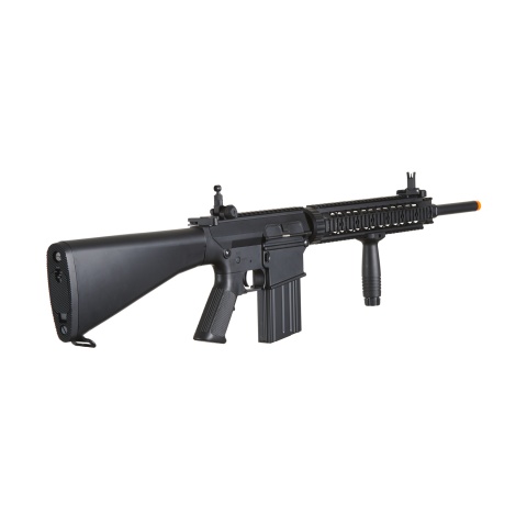 Atlas Custom Works Full Metal SR-25 Airsoft AEG Rifle with Stubby Stock (Color: Black)