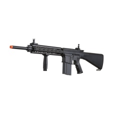 Atlas Custom Works Full Metal SR-25 Airsoft AEG Rifle with Stubby Stock (Color: Black)