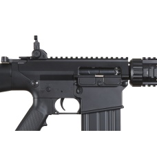 Atlas Custom Works Full Metal SR-25 Airsoft AEG Rifle with Stubby Stock (Color: Black)