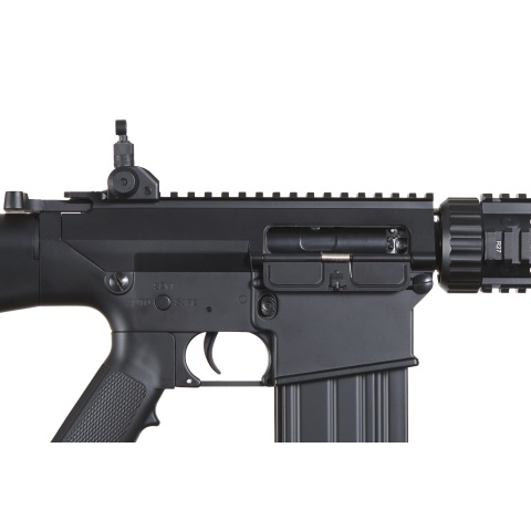 Atlas Custom Works Full Metal SR-25 Airsoft AEG Rifle with Stubby Stock (Color: Black)