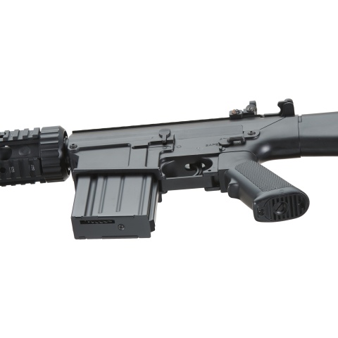 Atlas Custom Works Full Metal SR-25 Airsoft AEG Rifle with Stubby Stock (Color: Black)