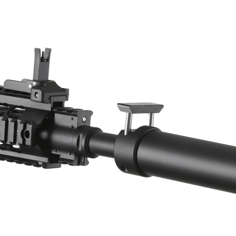 Atlas Custom Works Full Metal SR-25 Airsoft AEG Rifle with Stubby Stock (Color: Black)