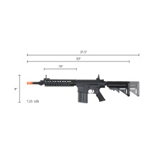 Atlas Custom Works Full Size SR25-K Precision Airsoft AEG Rifle (Color: Black)