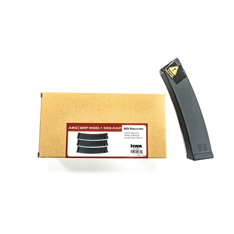 KWA 80rd QRF MOD.1 Mid Capacity AEG Magazines [3 Pack] - BLACK