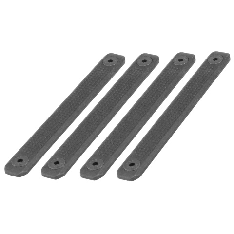 KWA Pack of 4 Enhanced Polymer 3-Slot M-LOK Rail Cover (Color: Black)
