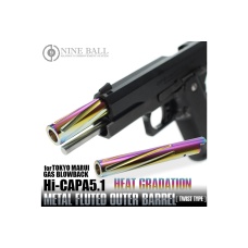 Laylax Aluminum Hi-Capa 5.1 Fluted Outer Barrel (Color: Heat Gradation)