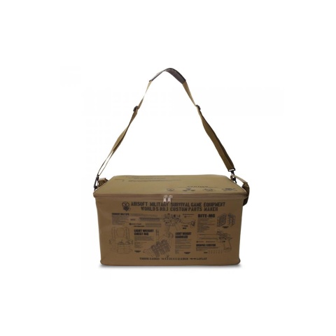 Laylax Satellite Trunk Cargo Storage Case with Lid (Color: OD Green & Yellow)