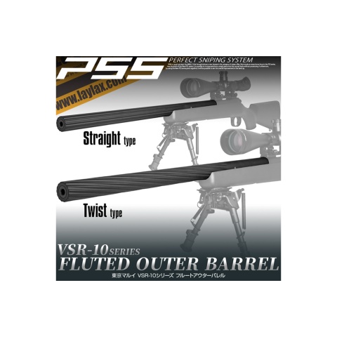 Laylax Fluted Outer Barrel for VSR-10 Series Snipers (Straight)