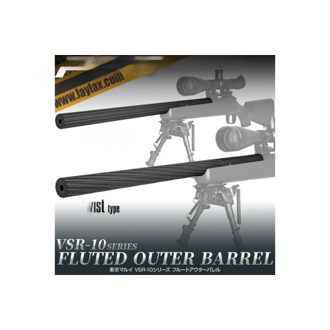 Laylax Fluted Outer Barrel for VSR-10 Series Snipers (Straight)