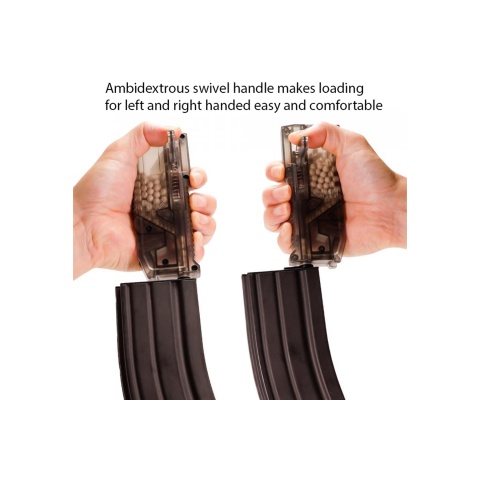 Laylax Satellite Ambidextrous Swiveling Arm High Capacity Speedloader (Color: Smoked)