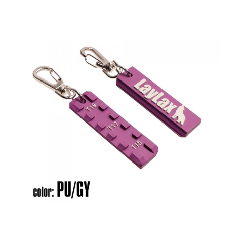 Laylax Rubber Picatinny Rail Key Chain (Purple/Gray)