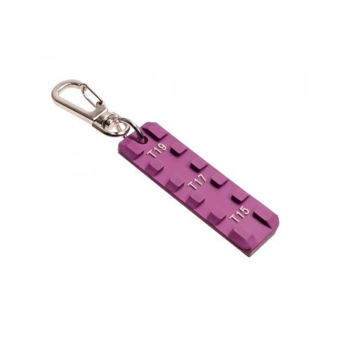 Laylax Rubber Picatinny Rail Key Chain (Purple/Gray)