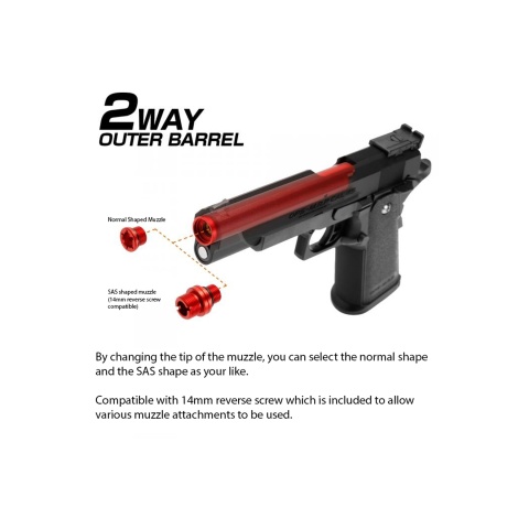 Laylax Hi-Capa 5.1 Non-Recoiling 2-Way Outer Barrel