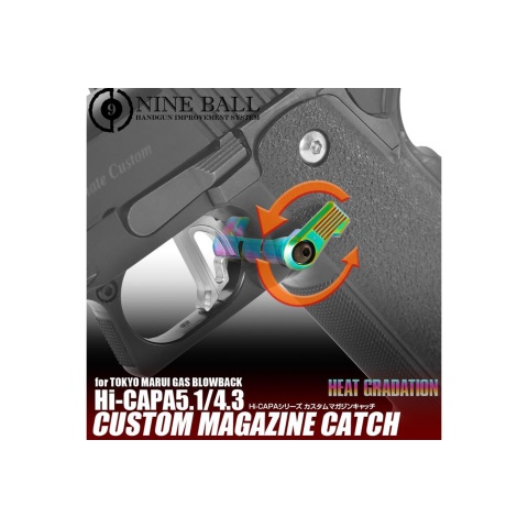 Laylax Nine Ball Tokyo Marui Hi-Capa Custom Magazine Catch (Color: Heat Gradation)