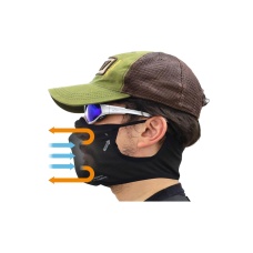 Laylax Small - Medium AeroFlex Face Guard (Color: Black)